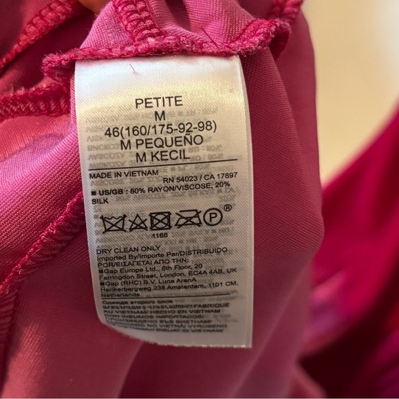 Banana Republic Rita Pink Velour Velvet Spaghetti Strap Draped Collar Slip Dress - Picture 15 of 15